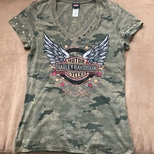 Harley Davidson Camo Shirt